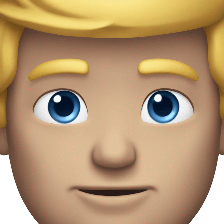 Donald Trump blue eyes happy emoji