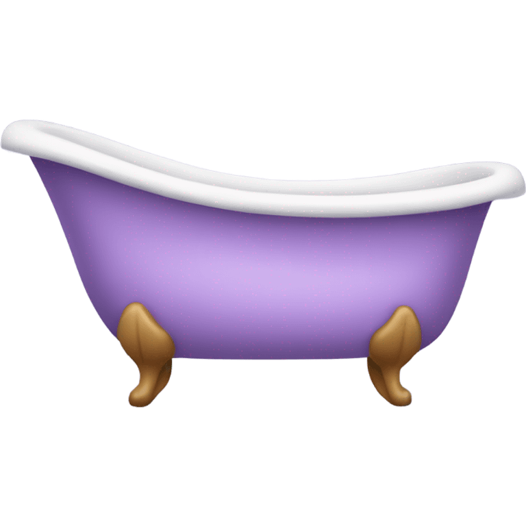 Bathtub with light purple water emoji