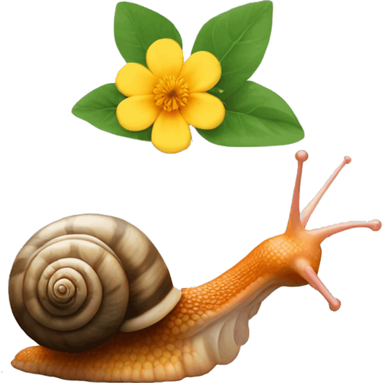 snail with a flower on its head  emoji