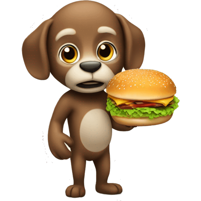 Ein affe mit burger in hand emoji