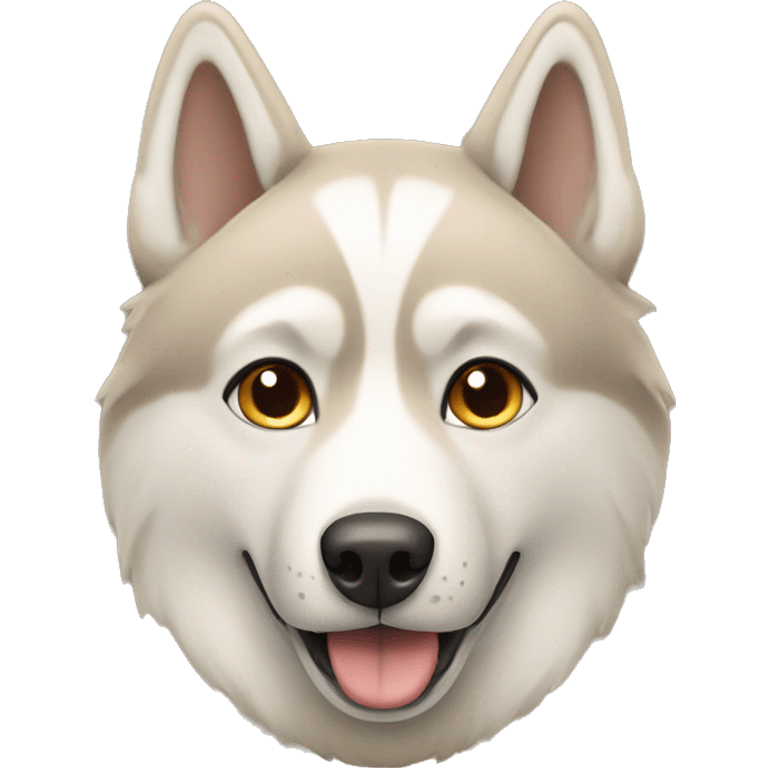 Husky in beige Color  emoji