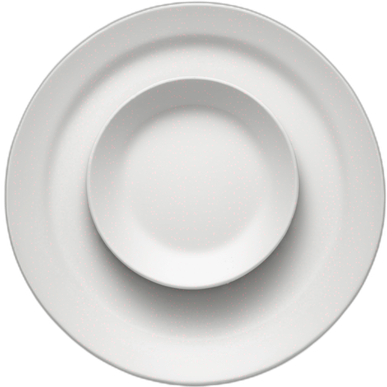 a empty plate with divided in 3 emoji