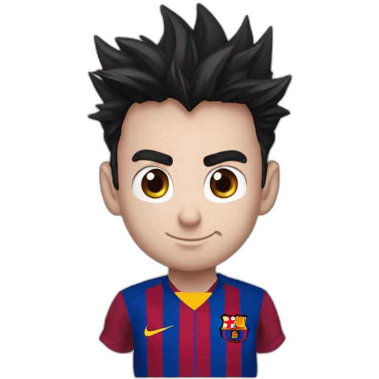 Messi besando a goku emoji