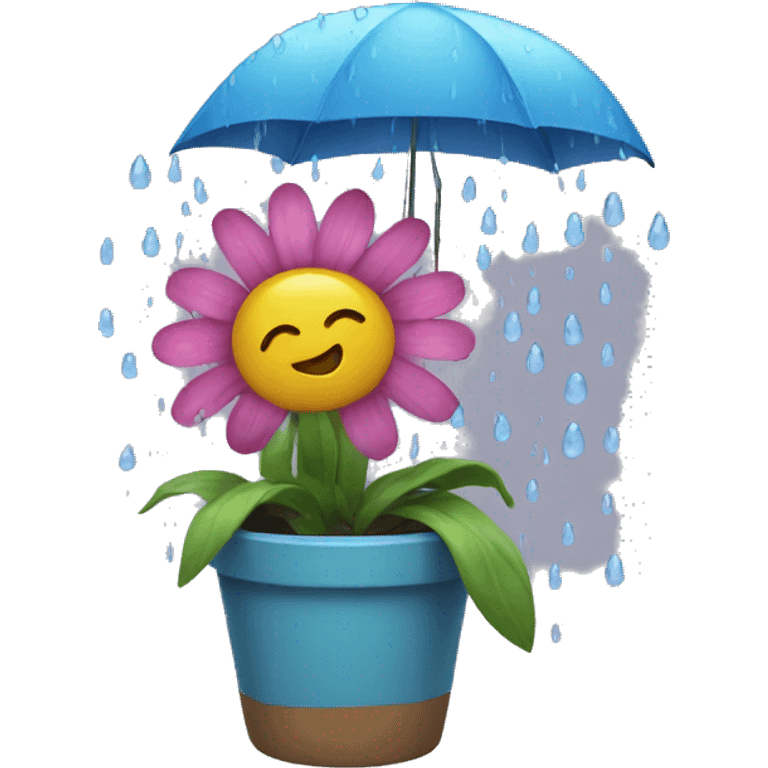 Rain with flowers  emoji