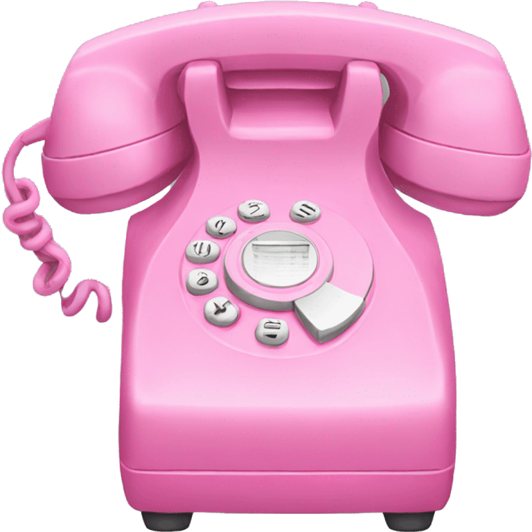 Pink phone emoji