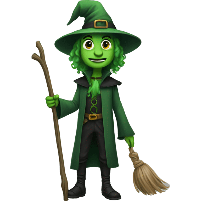 Green male witch  emoji