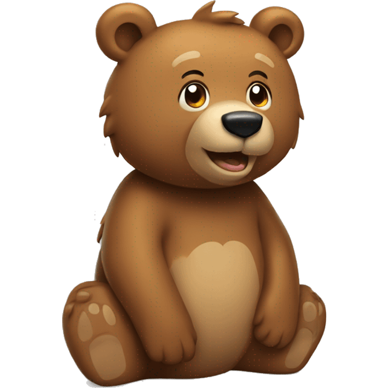 light brown bear tumb up emoji