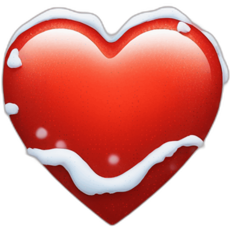 red heart with snow on top  emoji