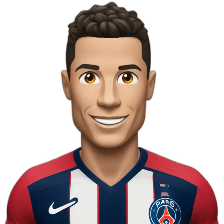 Cristiano ronaldo avec un maillot du psg emoji