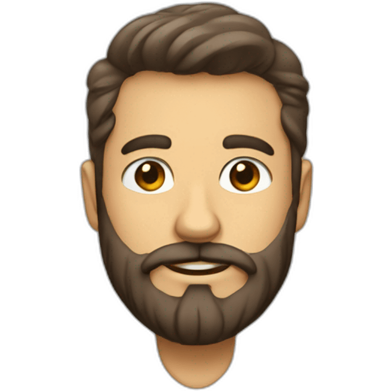 Calvo con barba emoji