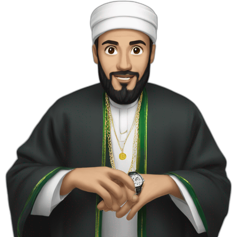 IMAM GADZHI WEARNING ROLEX WATCH emoji