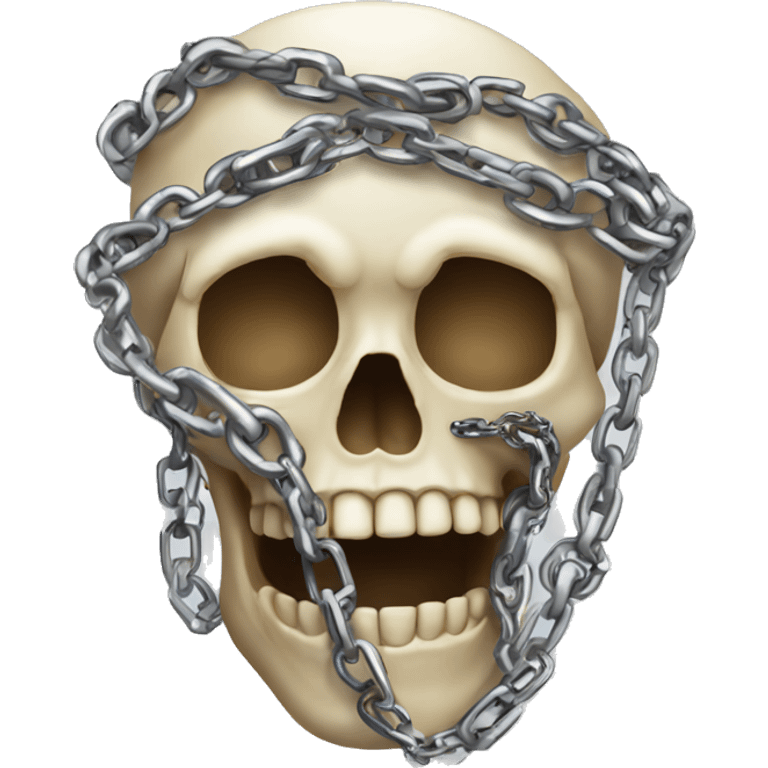 Skull with a chain emoji