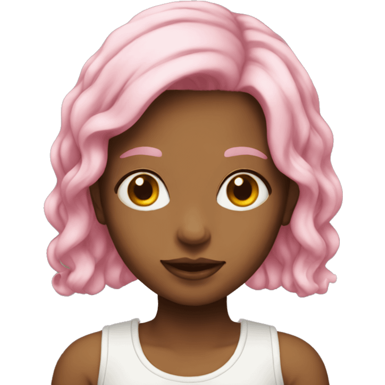 girl pink hair emoji