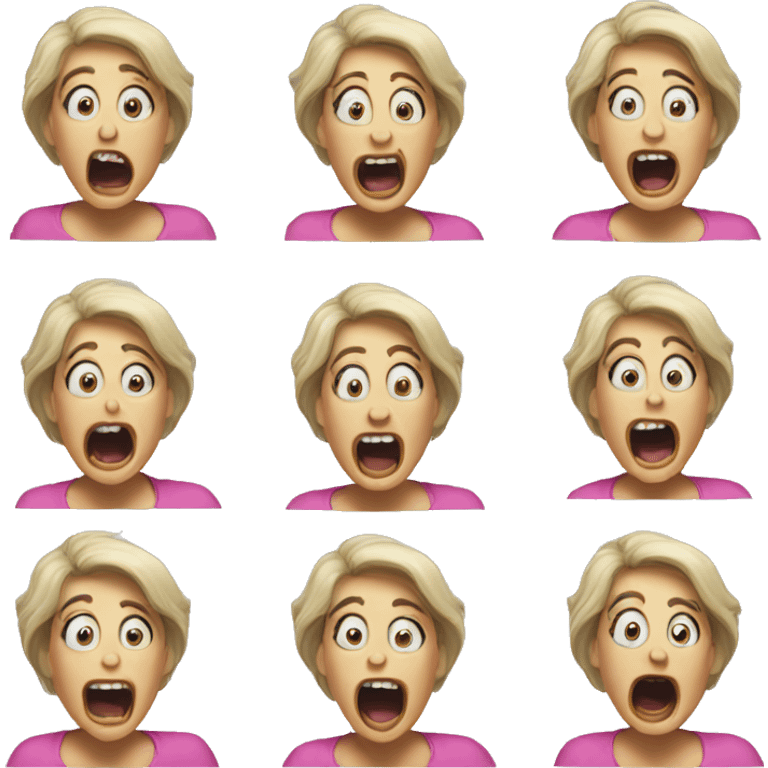 Picture of screaming lady emoji