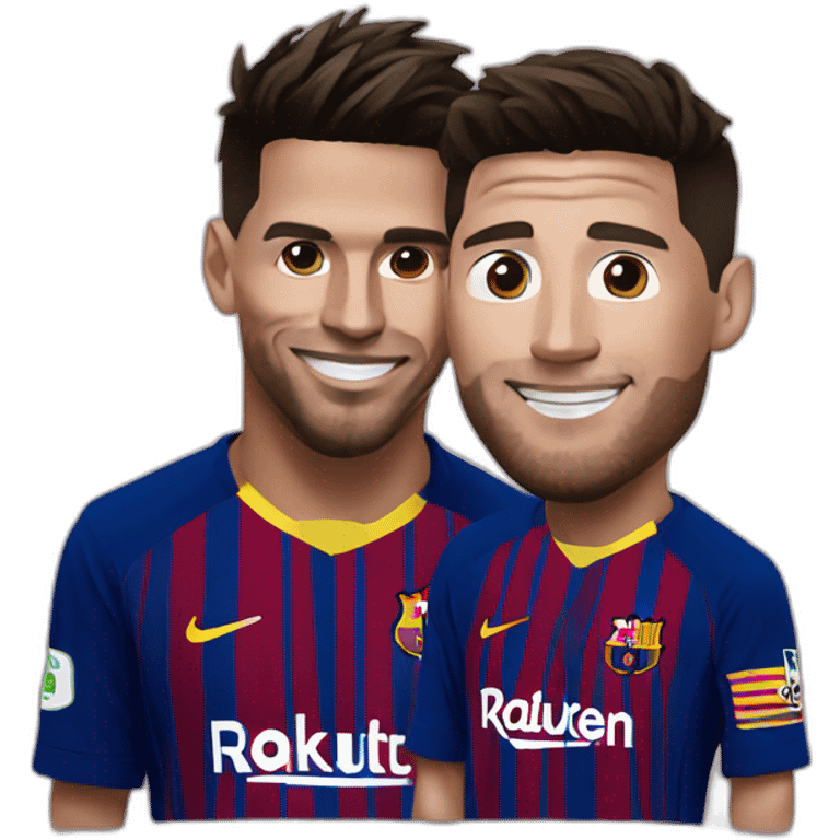 messi avec Ronaldo emoji