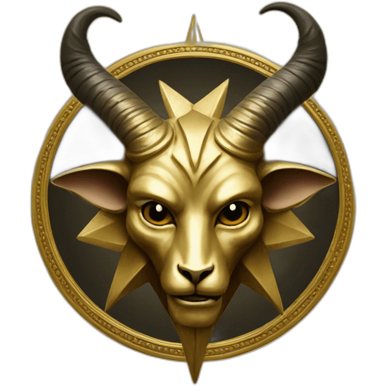 Gold Baphomet star emoji