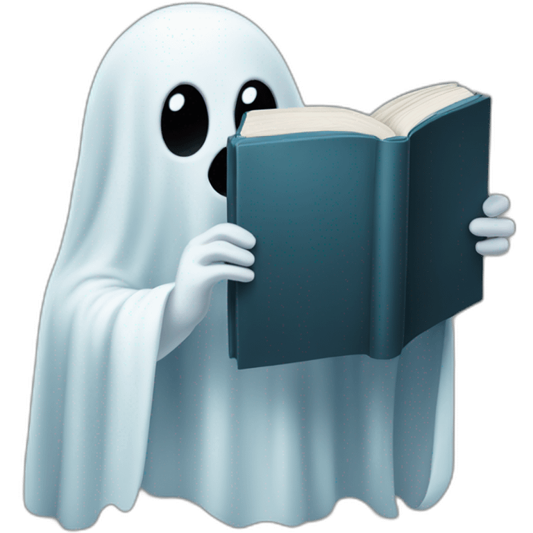 Ghost holding a book emoji