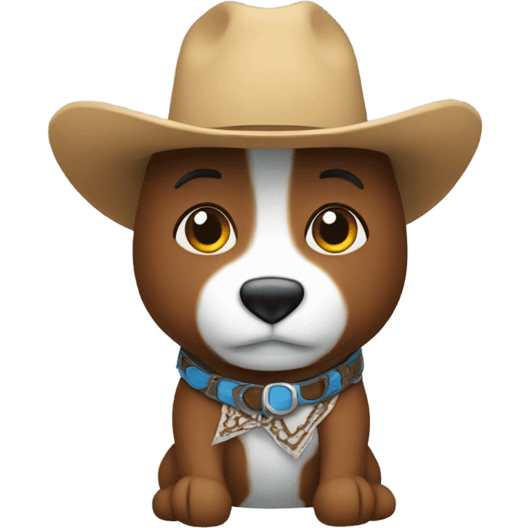 Stuffed animal with cowboy hat emoji