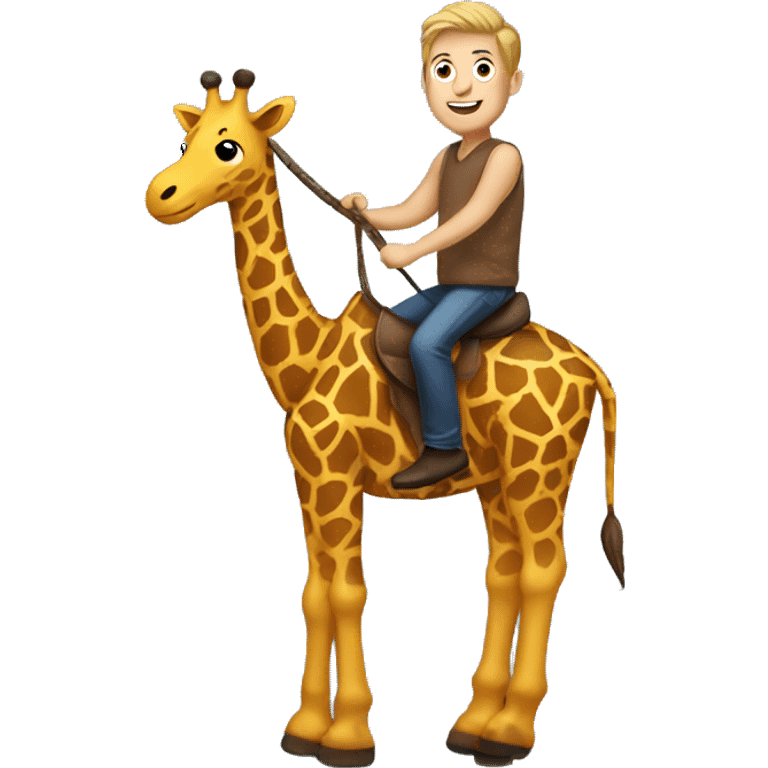 Sean riding a giraffe emoji