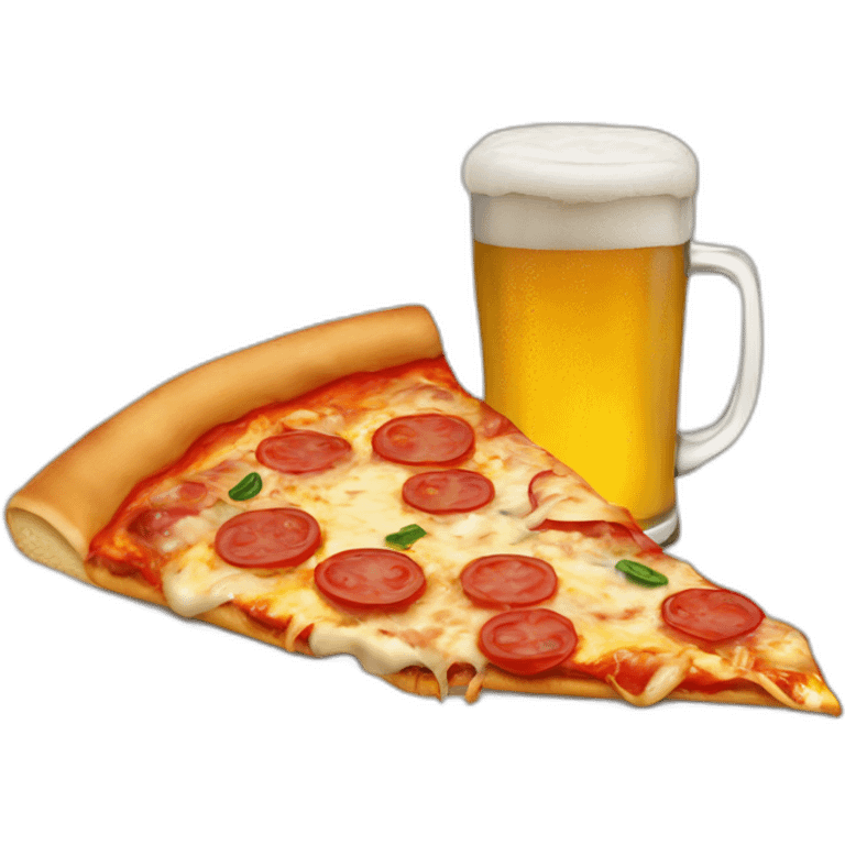 pizza and beer emoji