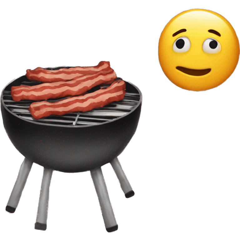 barbecue with bacon and zebra emoji