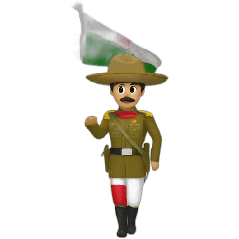 Mexican soldier flag emoji