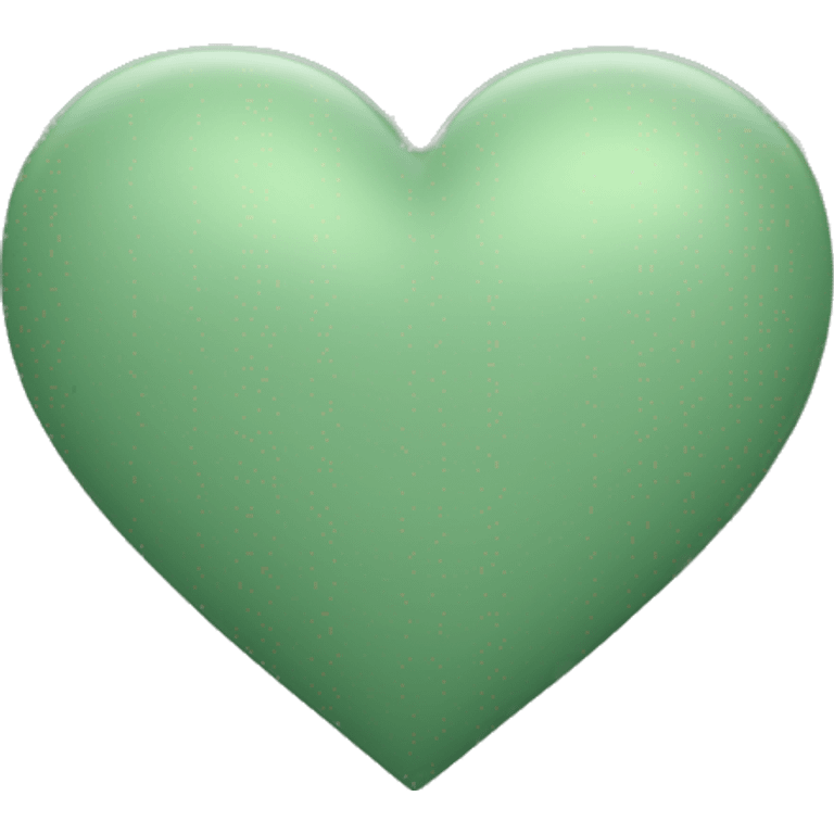 Sage green heart  emoji