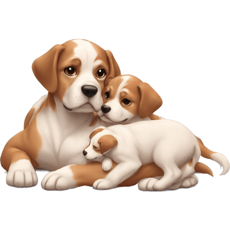 dog with baby puppies emoji