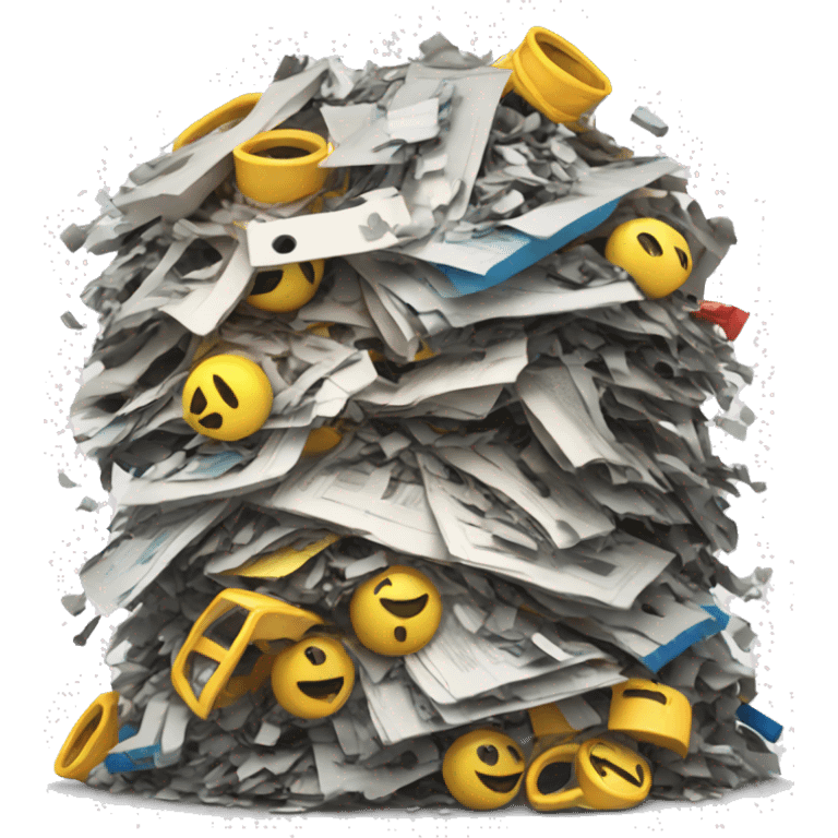 pile of messy data with engine failure emoji