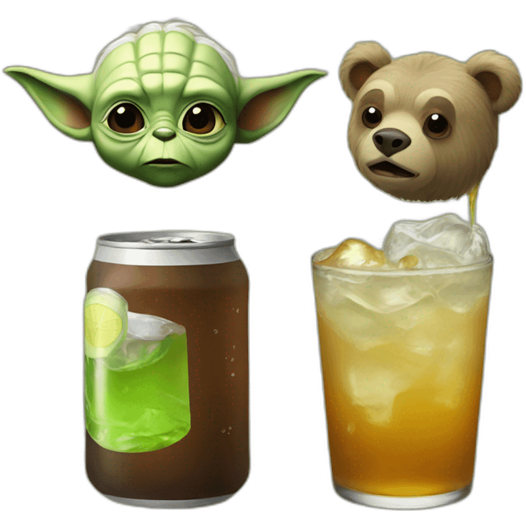 yoda drink a bear emoji