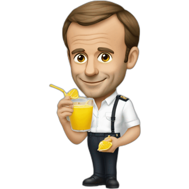 Emmanuel Macron avec une chicha emoji