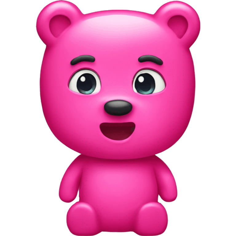 Pink gummy bear emoji