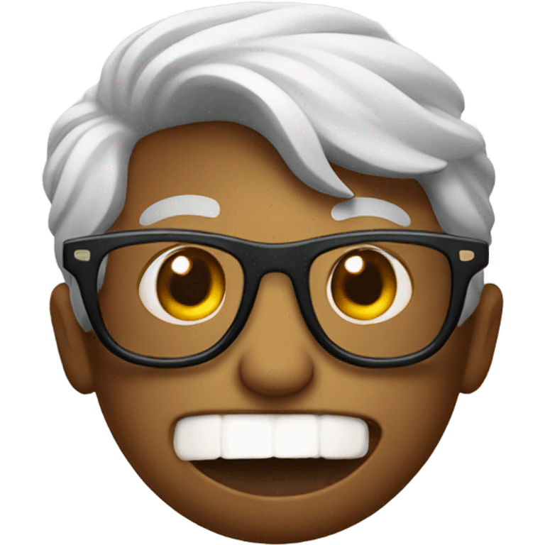 Emoji with glasses and tongue sticking out emoji