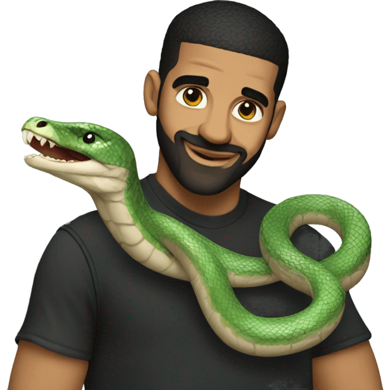 Drake with a snake emoji