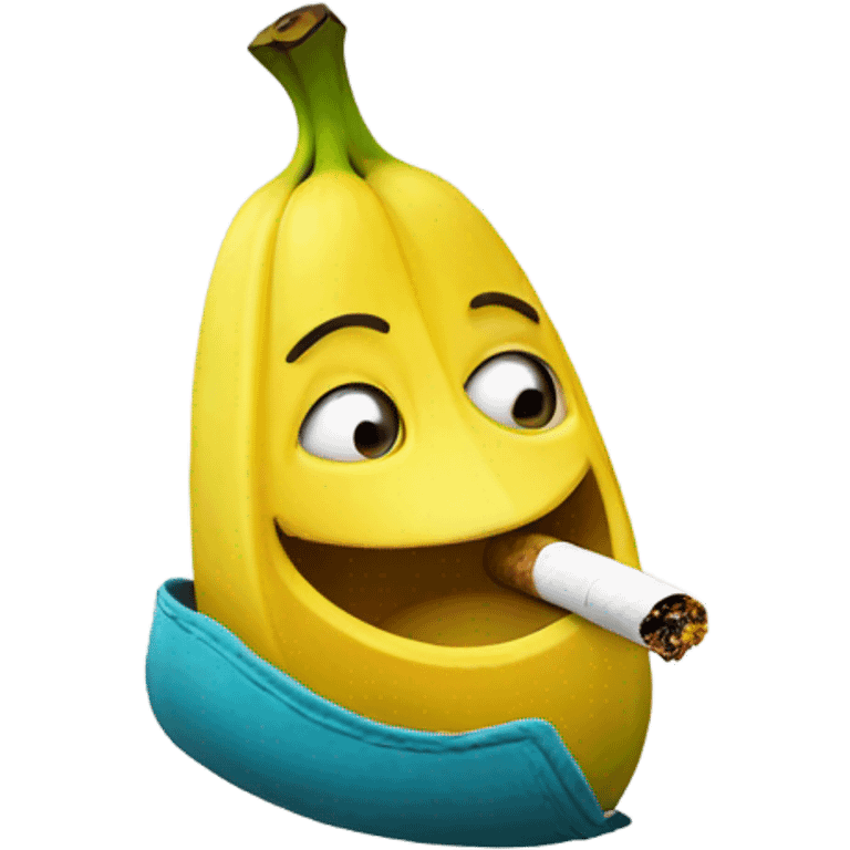 A banana smoking  emoji