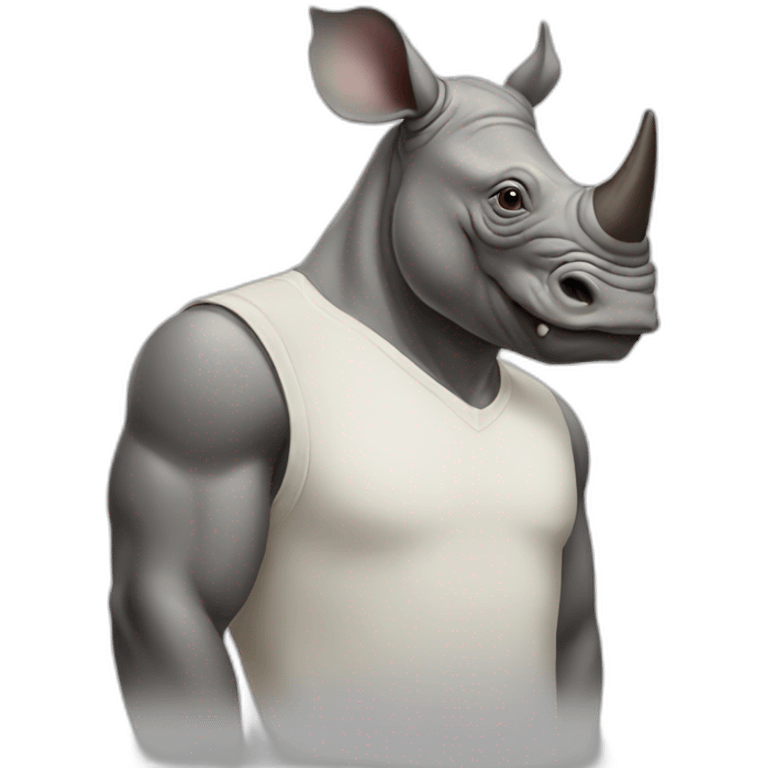 half man half rhino emoji