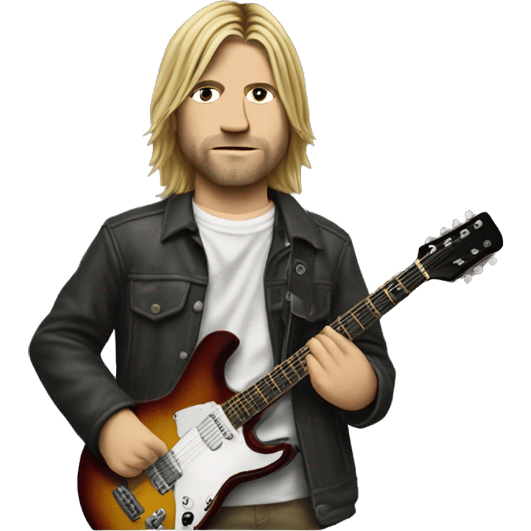 kurt cobain with guitar emoji