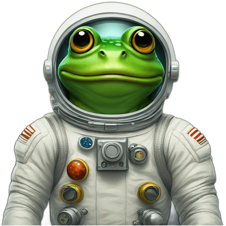 Frog astronaut emoji