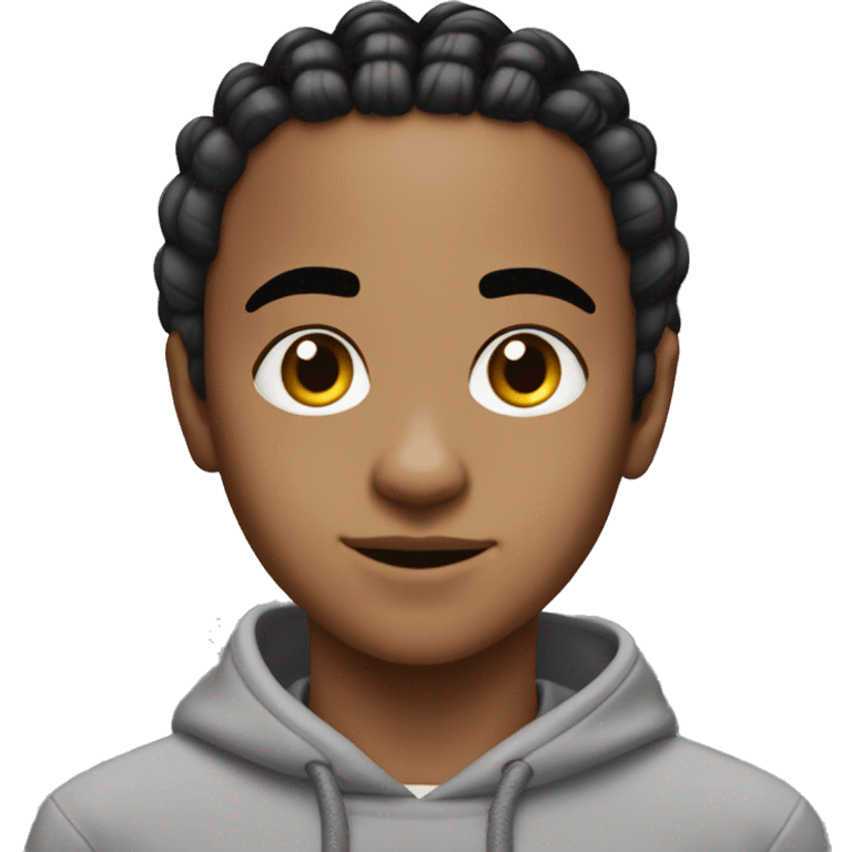 A lightskin teenage boy with medium length box braids and a meta quest 2 on his eyes emoji