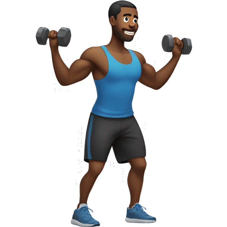 Guy doing workout  emoji