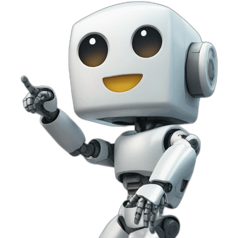 robot pointing up emoji