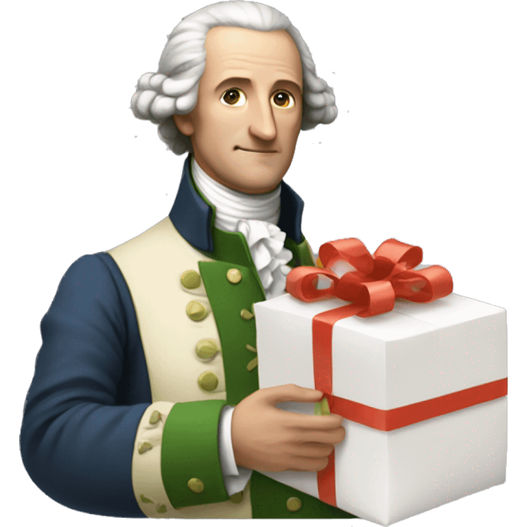 Goethe holding a present emoji