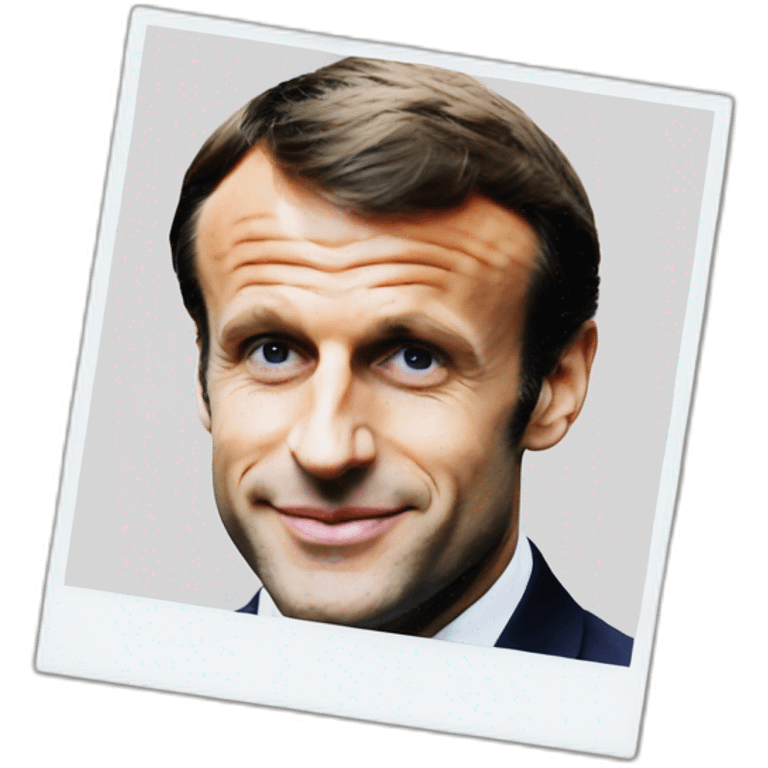 polaroid photo emmanuel macron emoji