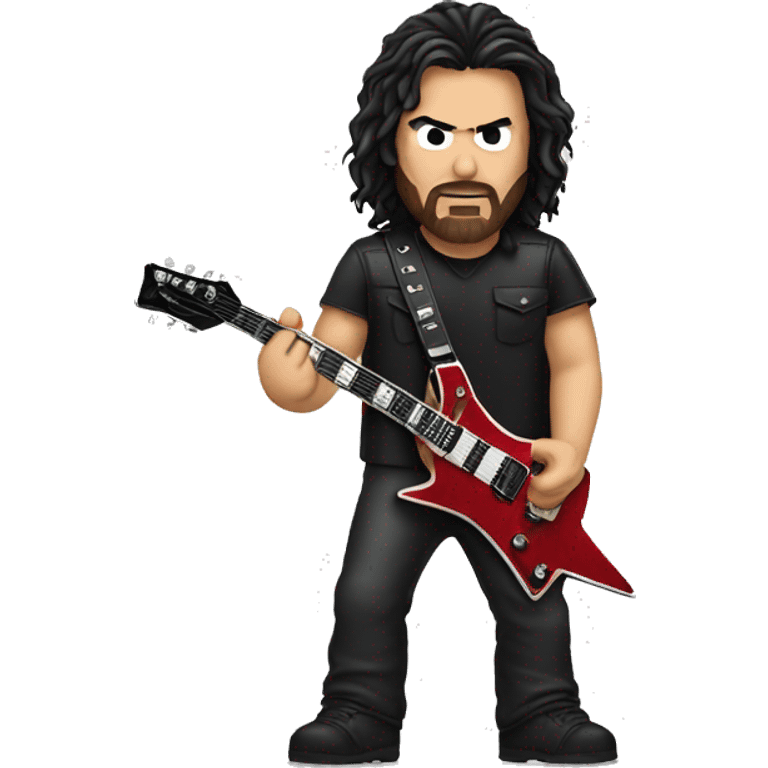 Hombre con rock Metallica  emoji