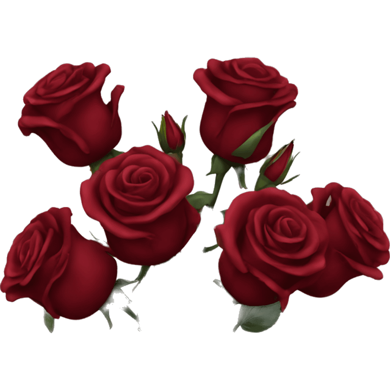 Dark red rosses bouqret emoji