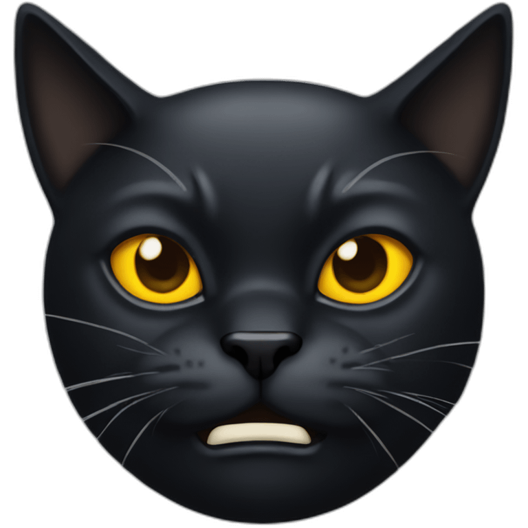 black cat angry emoji