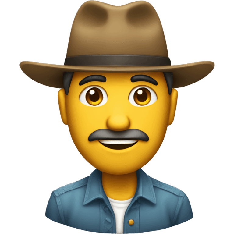 Hombre con sombrero emoji