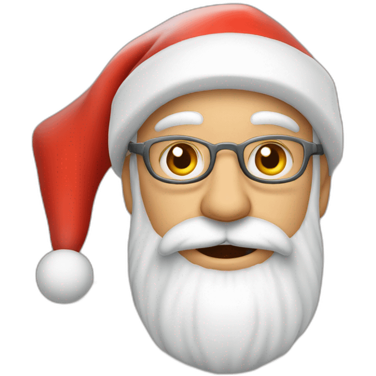 Père Noël avec un chat🎅🏻 emoji