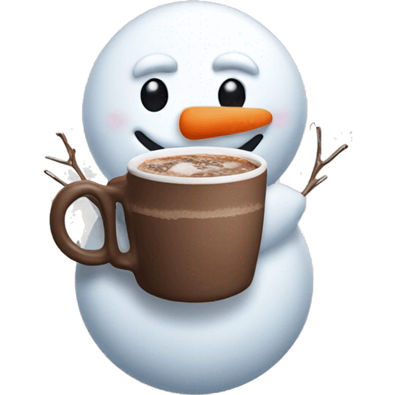 snowman with hot chocolate  emoji