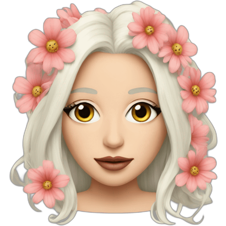 lady gaga and flowers emoji